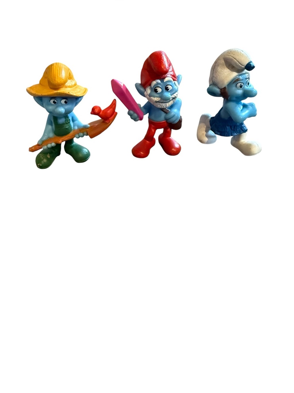 Lot of three Smurf figures